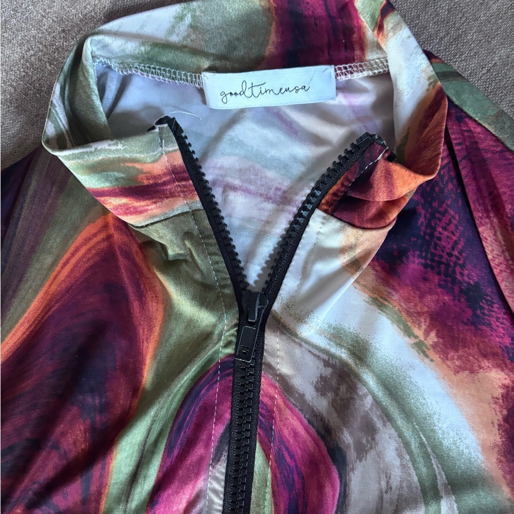 Colorful Zip-Up Jacket